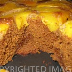 Portion of Peachy Gingerbread Cake