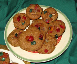 festive fruitcake cookies