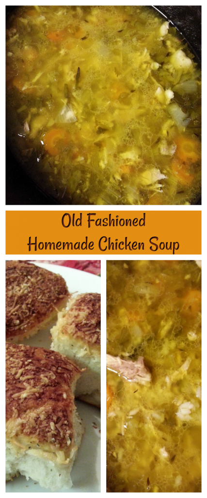 Serve up a big bowl of Old Fashioned Homemade Chicken Soup made in the crock pot! Add a fresh roll or two and you have dinner. Serve up a big bowl of Old Fashioned Homemade Chicken Soup made in the crock pot! Add a fresh roll or two and you have dinner.