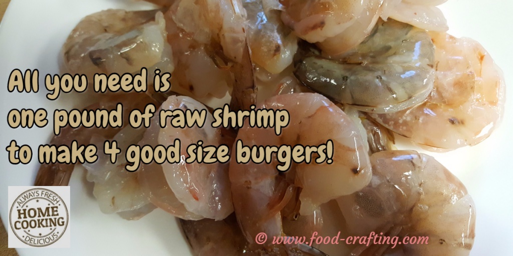 grilled shrimp burger recipe - one-pound-shrimp © www.food-crafting.com