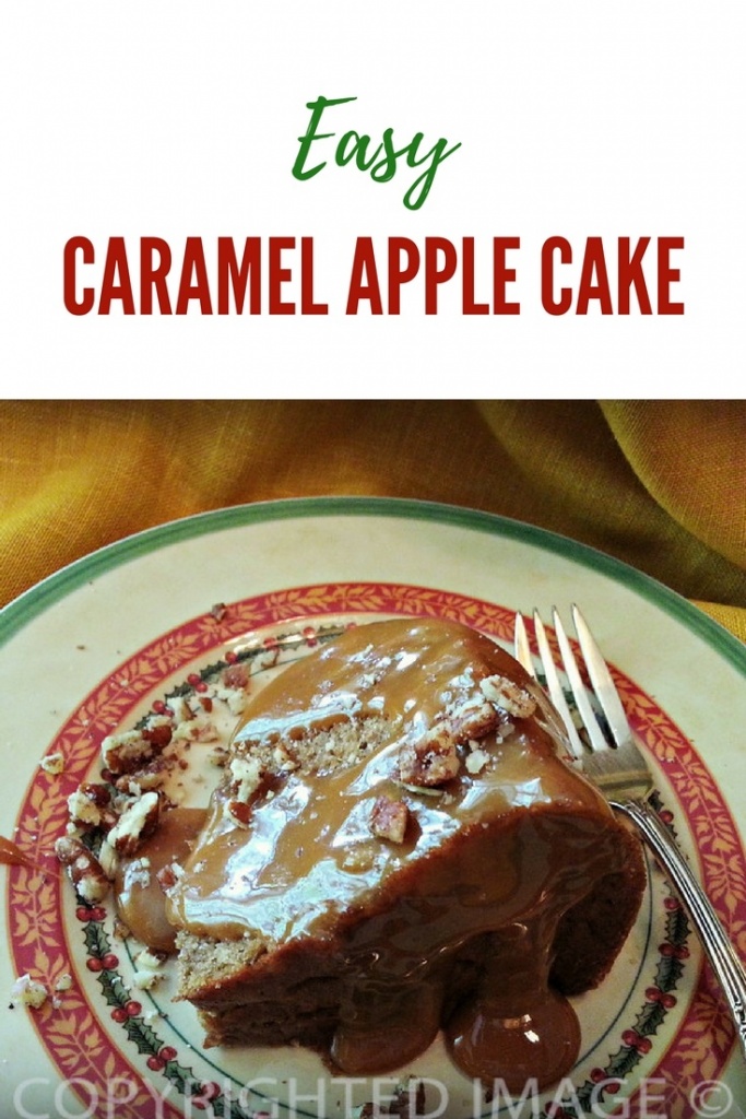 Easy Caramel Apple Cake Recipe De's Home Style Food Crafting