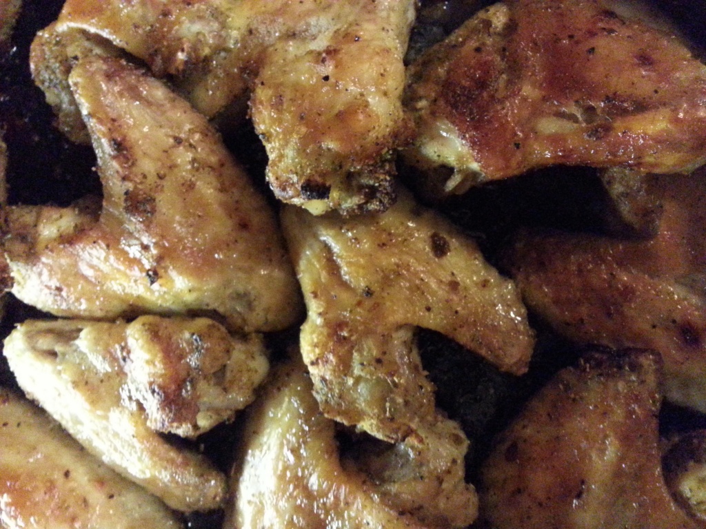 Garlic Chicken Wings Recipe - Wings are golden brown and ready to eat