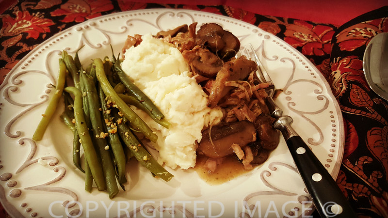 Braising Pork Tenderloin - This recipe for pork medallions (médaillons in French) in a rich mushroom sauce is the ultimate set it and forget it method to prepare pork tenderloin.  It is both quick and easy when using your favorite slow cooker!