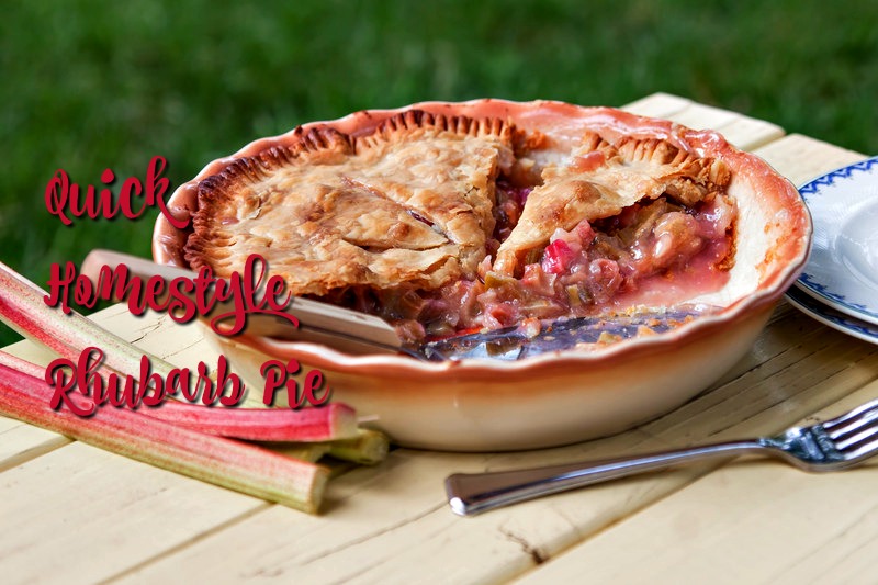 Quick Homestyle Rhubarb Pie
