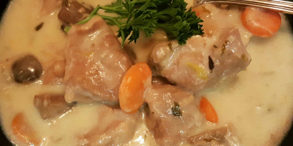 Blanquette De Veau A L'Ancienne - Blanquette de Veau A L'Ancienne is an old fashioned veal ragout served in a rich cream sauce. An easy recipe that is perfect for a slow cooker meal.