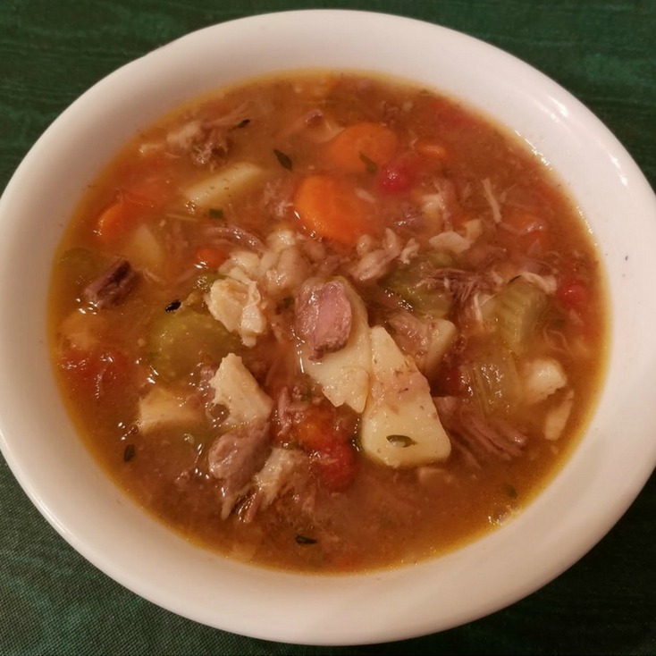 Homestyle Philadelphia Pepper Pot is a regional specialty soup full of vegetables and meat.