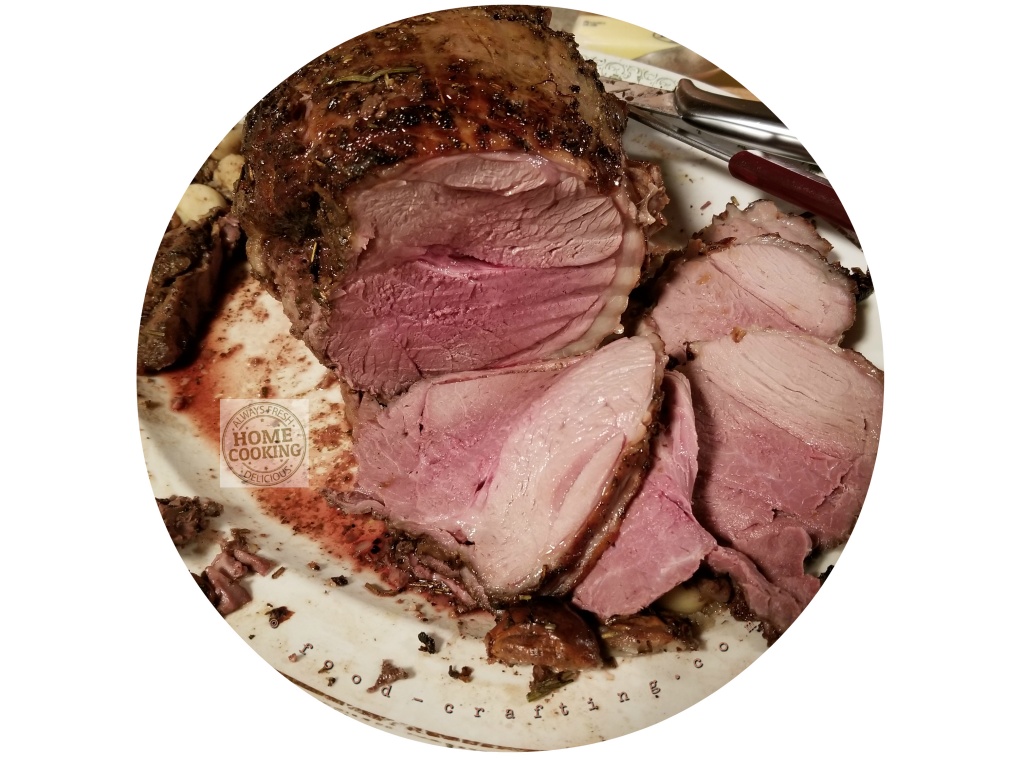 Dinner is ready! Roasted Boneless rolled leg of #lamb marinated in olive oil, #garlic paste and crushed rosemary. Sliced thin leftovers are perfect for meal #2 - #gyros!