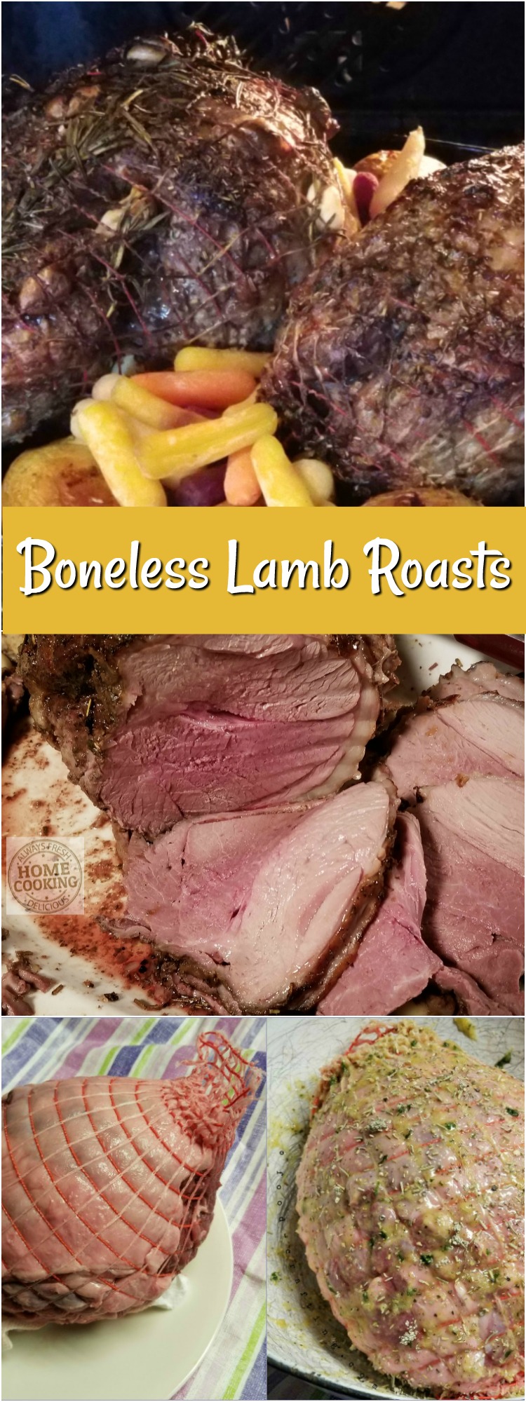 Leg of lamb cuts can be used in so many recipes. Pictured are whole boneless leg of lamb and boneless leg of lamb roast.