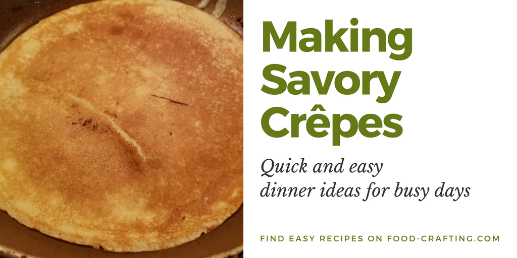 Making savory crêpes for Ficelle Picarde