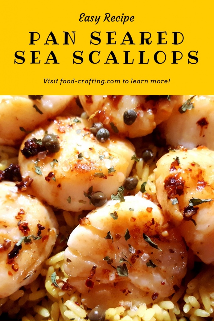 easy pan seared sea scallops for dinner. All you need are the freshest seafood, white wine, parsley and real butter! 