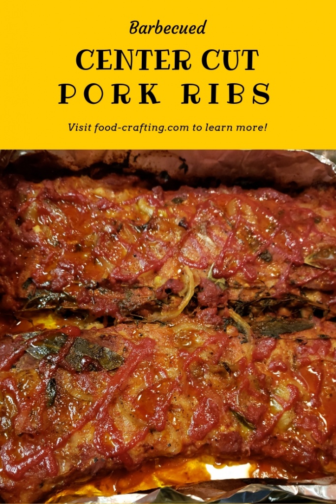 Barbecue center cut pork ribs ready to serve.
